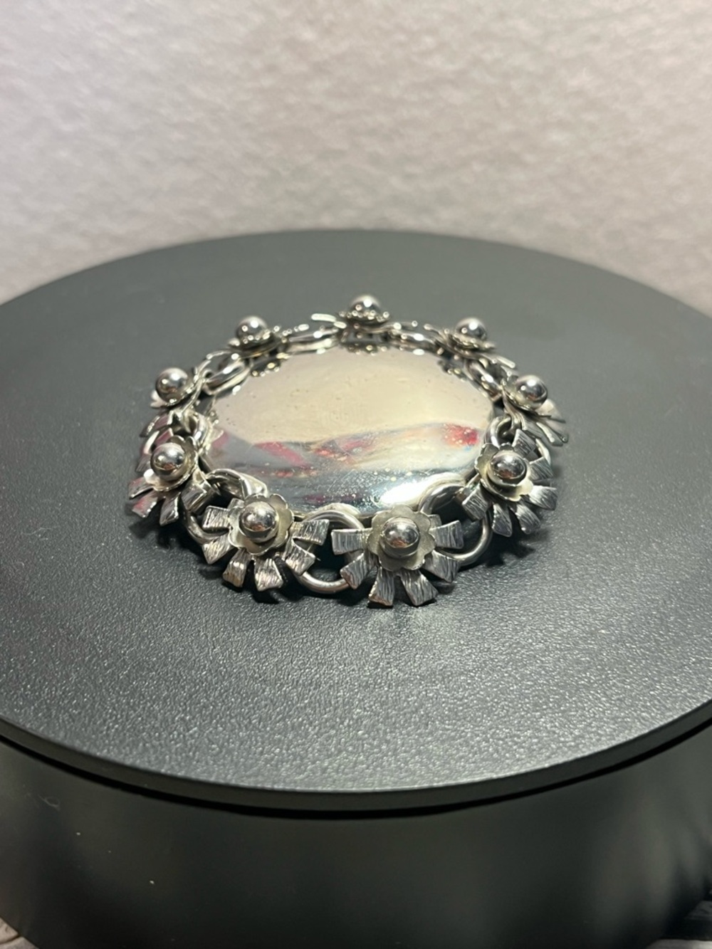 Silver Floral Link Brooch. Beautiful statement piece
